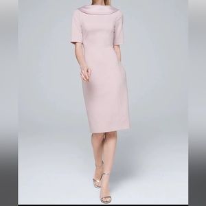 White House Black Market Sheath Dress with Collar